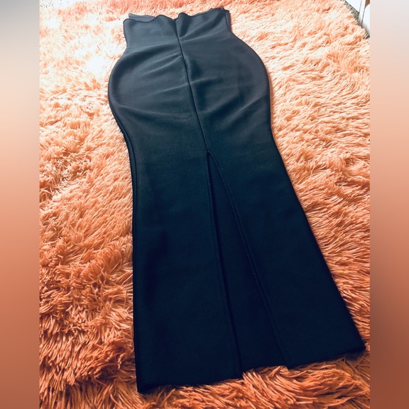 Layla Strapless Bodycon Maxi Bandage Dress in Black, Size M - Picture 6 of 14